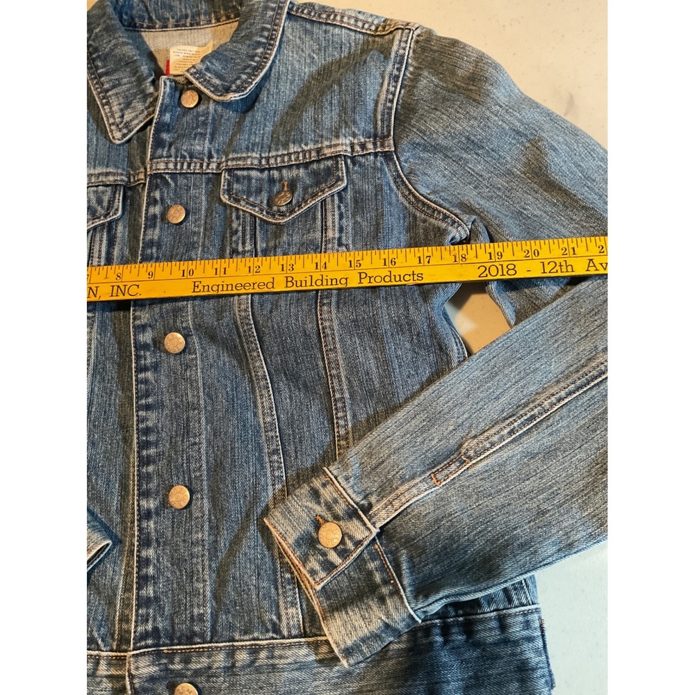 ZENA JEANS Denim Jacket Womens Size L Blue Fringe Western Style - Picture 3 of 8